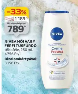 Auchan NIVEA Női vagy Férfi Tusfürdő ajánlat
