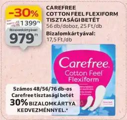 Auchan CAREFREE COTTON FEEL FLEXIFORM TISZTASÁGI BETÉT ajánlat