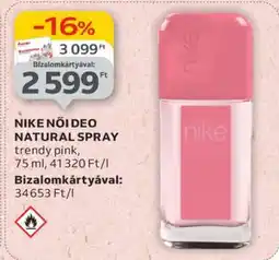 Auchan NIKE NŐI DEO NATURAL SPRAY ajánlat