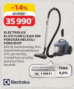 Auchan ELECTROLUX EL31C1LDB CLEAN 300 PORZSÁK NÉLKÜLI PORSZÍVÓ ajánlat