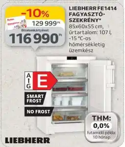 Auchan LIEBHERR FE1414 FAGYASZTÓSZEKRÉNY ajánlat