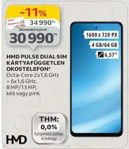 Auchan HMD Pulse Dual SIM Kártyafüggetlen Okostelefon ajánlat