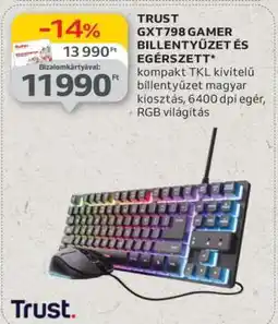 Auchan TRUST GXT798 GAMER BILLENTYŰZET ÉS EGÉRSZETT ajánlat