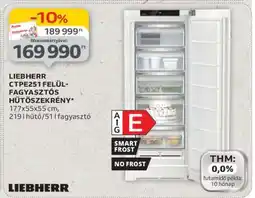 Auchan LIEBHERR CTEP251 FELÜL-FAGYASZTÓS HŰTŐSZEKRÉNY ajánlat