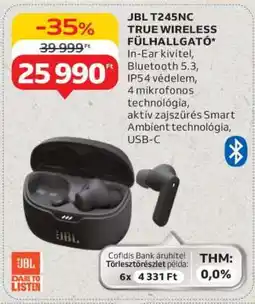 Auchan JBL T245NC True Wireless Fülhallgató ajánlat