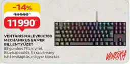 Auchan VENTARIS MALEVIK K700 MECHANIKUS GAMER BILLENTYŰZET ajánlat