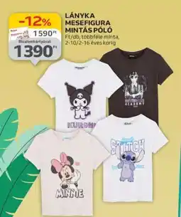 Auchan Lányka Mesefigura Mintás Póló ajánlat
