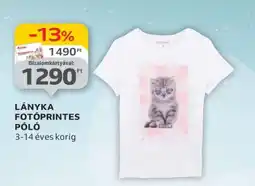 Auchan Lányka Fotóprintes Póló ajánlat