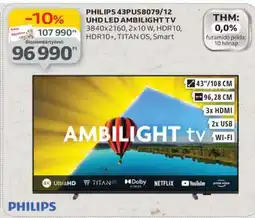 Auchan PHILIPS 43PUS8079/12 UHD LED AMBILIGHT TV ajánlat