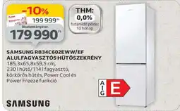 Auchan SAMSUNG RB34C602EWW/EF Alulfagyasztós Hűtőszekrény ajánlat