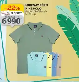 Auchan NORWAY FÉRFI PIKE PÓLÓ ajánlat