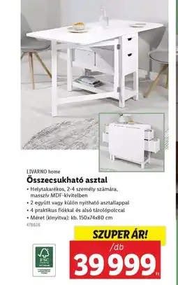 Lidl Livarno home Összecsukható asztal ajánlat