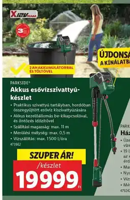 Lidl Parkside® Akkus esővízszivattyú- készlet ajánlat