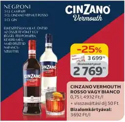 Auchan Cinzano Vermouth Rosso vagy Bianco ajánlat