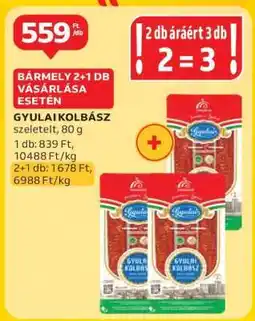 Auchan Gyulai kolbász ajánlat