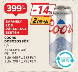 Auchan COORS DOBOZOS SÖR ajánlat