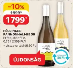 Auchan PÉCSINGER PANNONHALMI BOR ajánlat