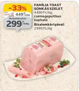Auchan FAMÍLIA TOAST SONKÁS SZELET ajánlat
