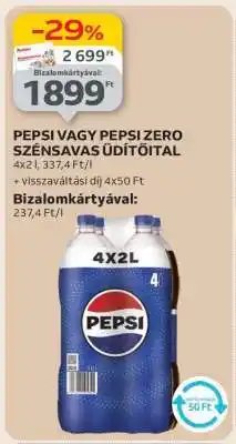 Auchan Pepsi vagy Pepsi Zero szénsavas üdítőital ajánlat