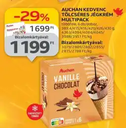 Auchan Auchan Kedvenc Tölcséres Jégkrém Multipack ajánlat