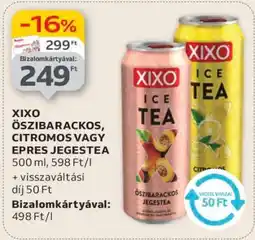 Auchan XIXO Őszibarackos, Citromos vagy Epres Jegestea ajánlat
