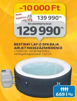 Auchan BESTWAY LAY-Z-SPA BAJA AIRJET MASSZÁZSMEDENCE ajánlat