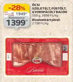 Auchan Öcsi szeletelt füstölt, gyorspácolt bacon ajánlat