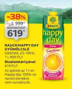 Auchan Rauch Happy Day Gyümölcslé ajánlat