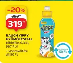 Auchan Rauch Yippy gyümölcsital ajánlat
