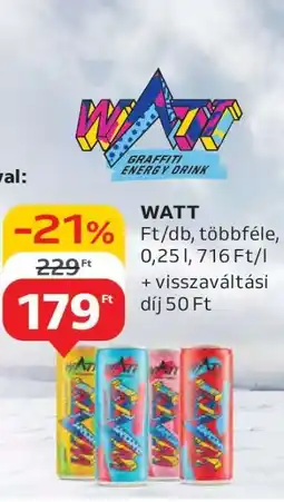Auchan WATT Graffiti Energy Drink ajánlat