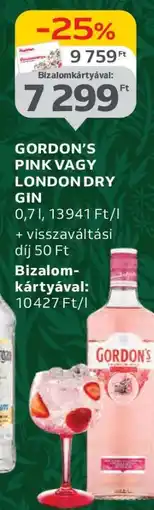Auchan GORDON’S PINK VAGY LONDON DRY GIN ajánlat