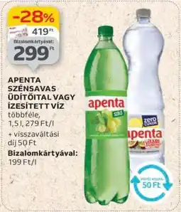 Auchan Apenta Szénsavas Üdítőital vagy Ízesített Víz ajánlat