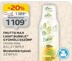 Auchan FRUTTA MAX LIGHT BUBBLE GYÜMÖLCSSZÖRP ajánlat
