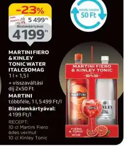 Auchan MARTINI FIERO & KINLEY TONIC WATER ITALCSOMAG ajánlat