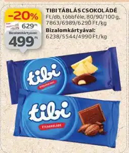 Auchan TIBI Táblás csokoládé ajánlat