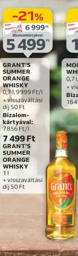 Auchan Grant’s Summer Orange whisky ajánlat