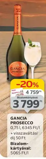 Auchan Gancia Prosecco ajánlat
