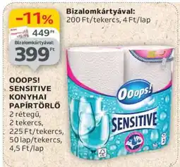 Auchan Ooops! Sensitive Konyhai Papírtörlő ajánlat