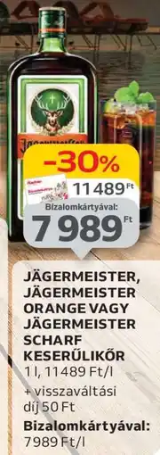 Auchan Jägermeister, Jägermeister Orange vagy Jägermeister Scharf Keserűlikőr ajánlat