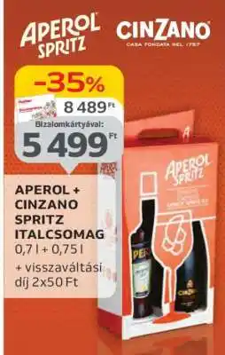 Auchan Aperol + Cinzano Spritz Italcsomag ajánlat