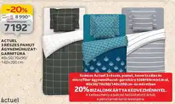 Auchan ACTUEL 3 részes pamut ágyneműhuzat-garnitúra ajánlat