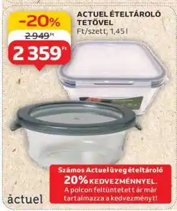 Auchan ACTUEL ÉTELTÁROLÓ TETŐVEL ajánlat