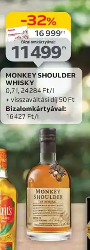 Auchan Monkey Shoulder Whisky ajánlat
