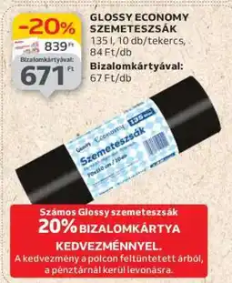 Auchan GLOSSY ECONOMY SZEMETESZSÁK ajánlat