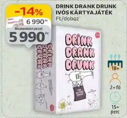 Auchan DRINK DRANK DRUNK IVÓS KÁRTYAJÁTÉK ajánlat