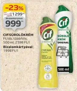 Auchan CIF Súrolókrém ajánlat
