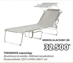 JYSK TORSBAKKE napozóágy ajánlat