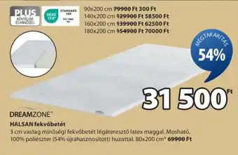 JYSK DREAMZONE HALSAN fekvőbetét ajánlat