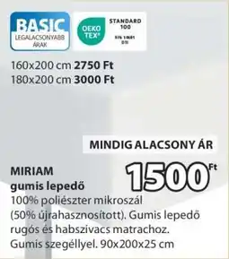JYSK MIRIAM gumis lepedő ajánlat