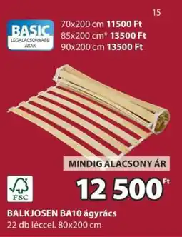 JYSK BALKJOSEN BA10 ágyrács ajánlat